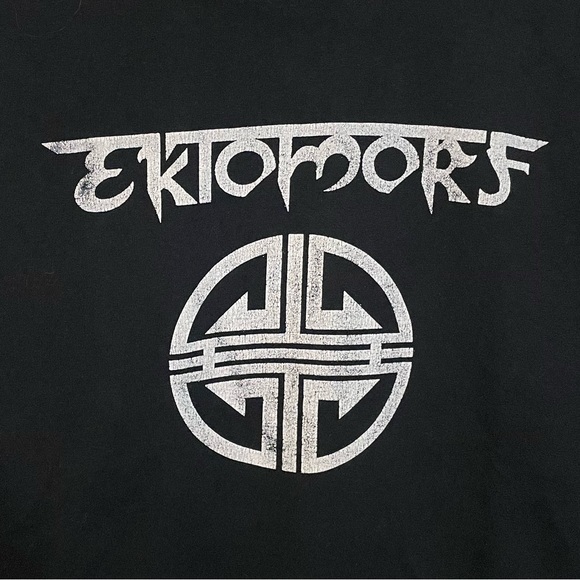 Gildan b&w Ektomorf ‘Groove Assault Tour 2016’ graphic band tee unisex sz L - Picture 3 of 7